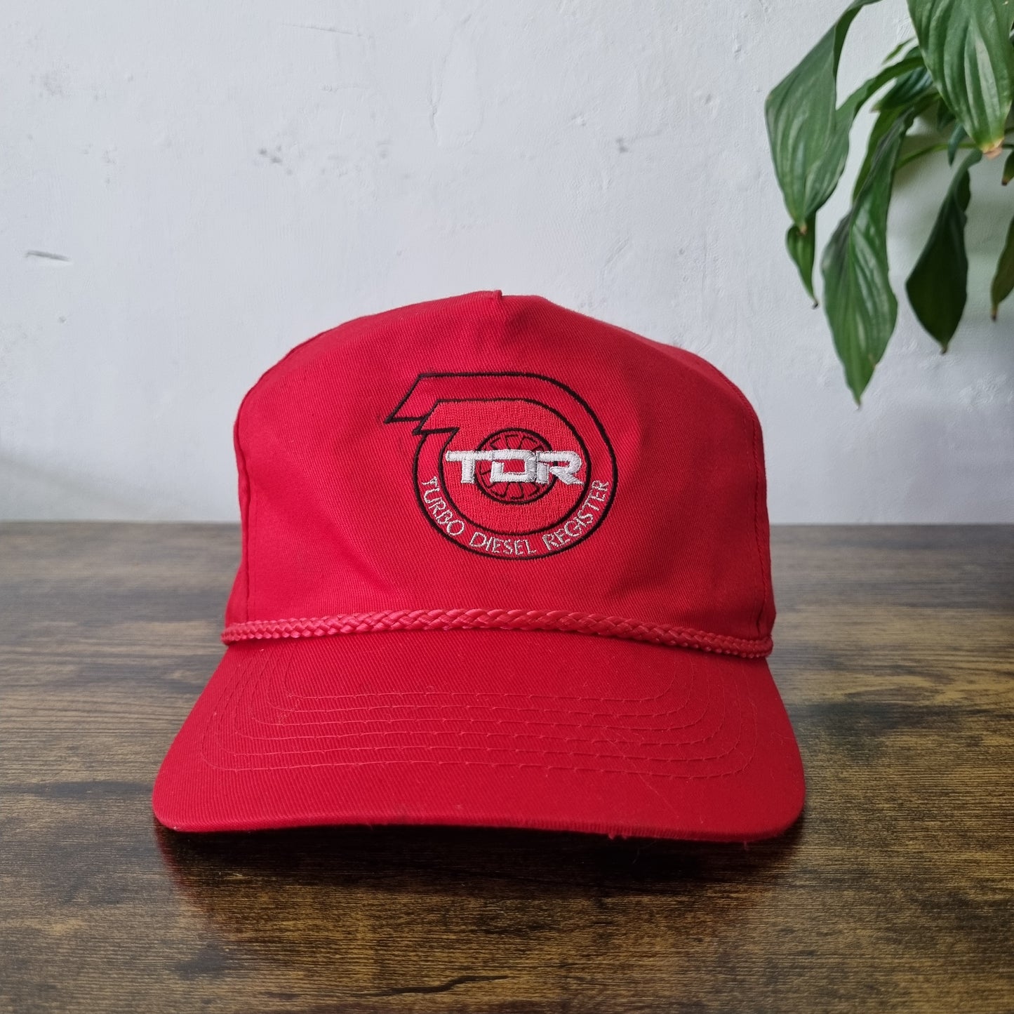 Vintage American Trucker Hat Snapback cap one size red Turbo diesel Register