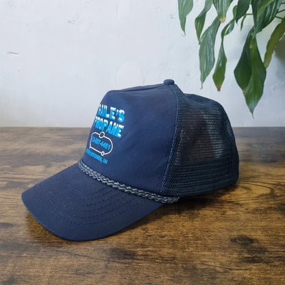 Vintage American Trucker Hat Snapback cap one size adjustable navy Gaile's propane