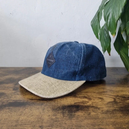 Vintage American denim Baseball Hat Snapback cap one size adjustable Streetamma blue beige