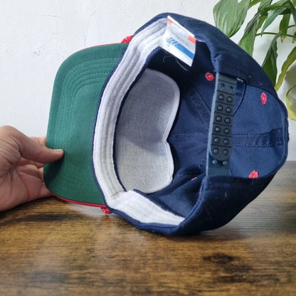 Vintage American Trucker Hat Snapback cap one size adjustable navy red Fire Expo 2003