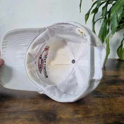 Vintage American Trucker Hat Snapback cap one size adjustable white Helicopter