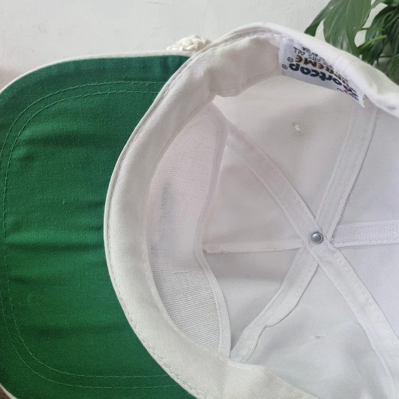 Vintage American Trucker Hat Snapback cap one size white irwin research