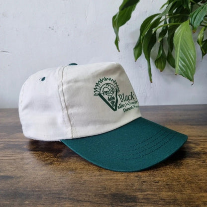 Vintage American Baseball Hat Snapback cap one size adjustable white green blacks valley