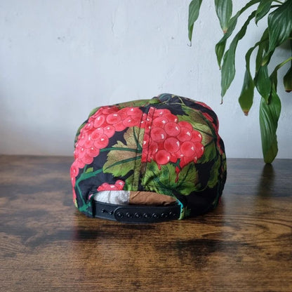 Vintage American Trucker Hat Snapback cap one size adjustable red green black grapes