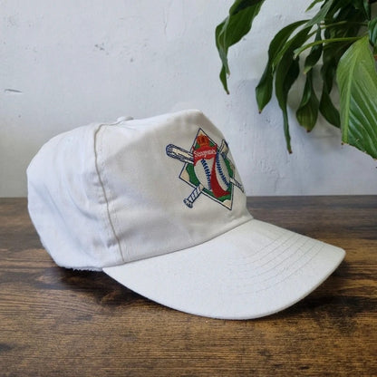 Vintage American Trucker Hat Snapback cap one size adjustable white Seagram's 7