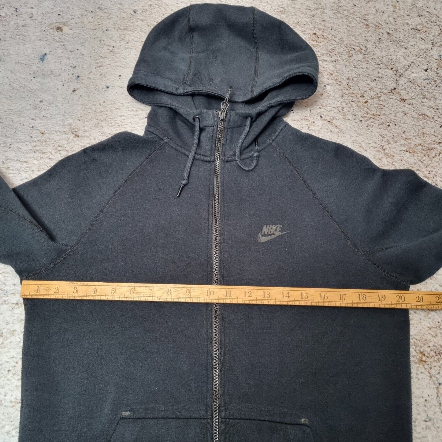 Nike Tech Fleece Tracksuit Jacket AW77 black Zip up Hooded Size Small Men's