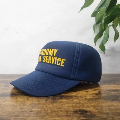 Vintage American Baseball Hat Snapback cap one size adjustable navy volvo service garage burdumy
