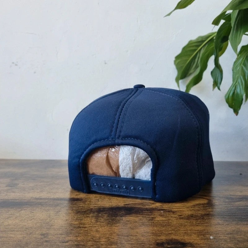 Vintage American Trucker Hat Snapback cap one size adjustable navy drillers