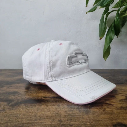 Vintage Chevrolet baseball Hat Snapback cap one size adjustable white pink women y2k