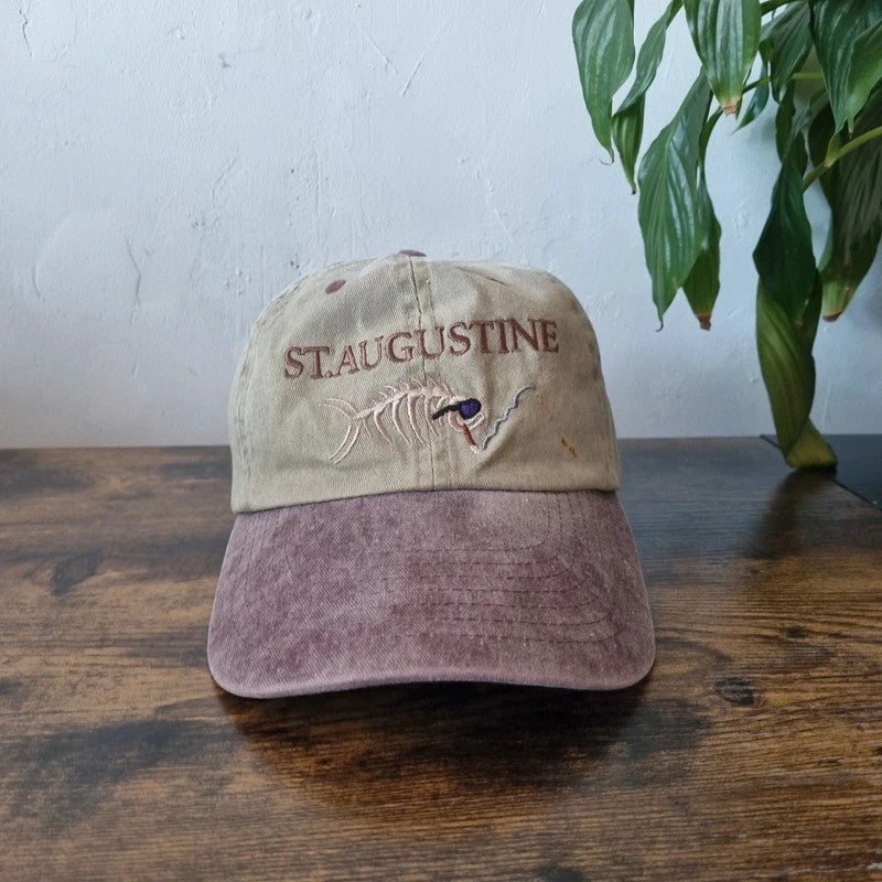Vintage American Baseball Hat Snapback cap one size adjustable fish st. Augustine