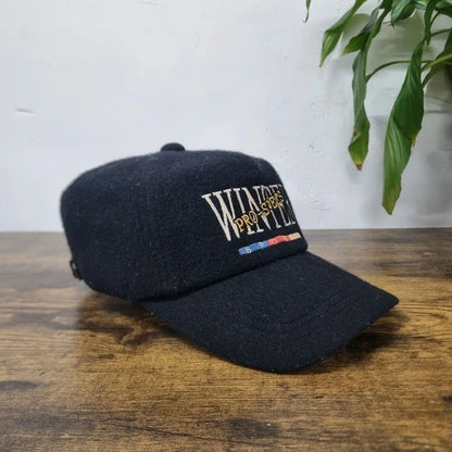 Vintage snow mania 81 baseball sherpa Hat Snapback cap one size adjustable black