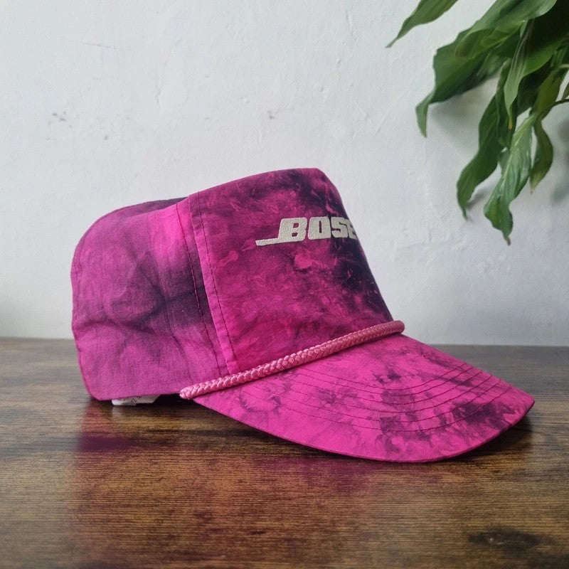 Vintage American Trucker Hat Snapback cap one size adjustable Bose sound system pink