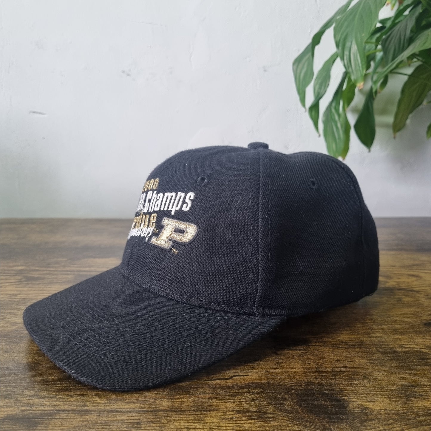 Vintage American Baseball Hat Snapback cap one size adjustable black Purdue