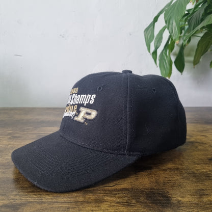 Vintage American Baseball Hat Snapback cap one size adjustable black Purdue