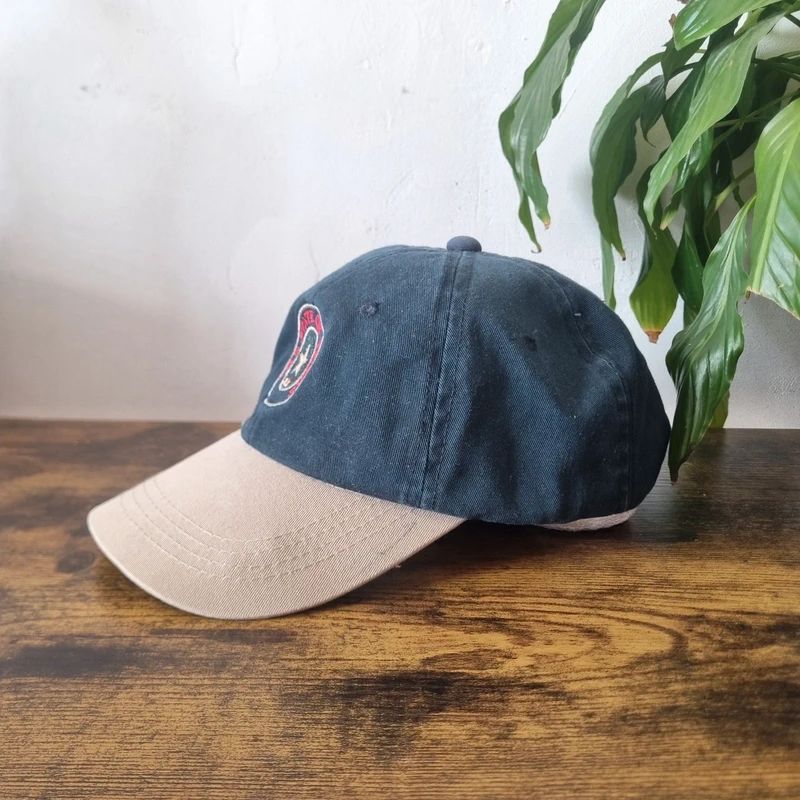 Vintage American baseball Hat Snapback cap one size adjustable green beige Texas