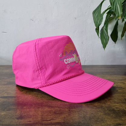 Vintage American Trucker Hat Snapback cap one size pink community beer