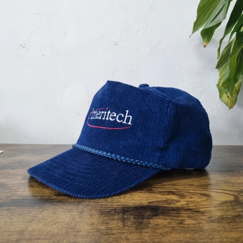 Vintage American Trucker Hat Snapback cap one size adjustable navy Amritech