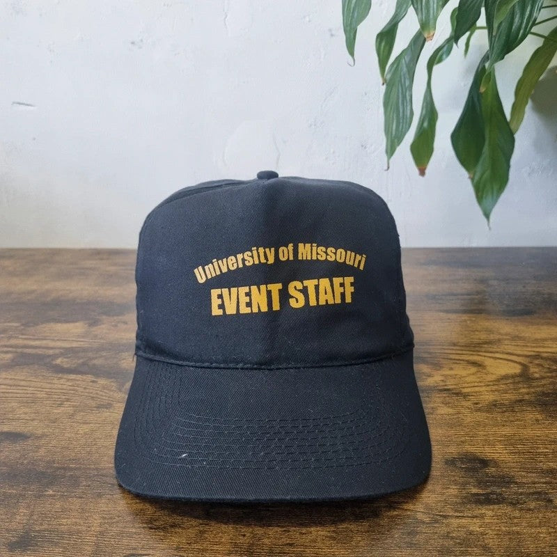 Vintage American Trucker Hat Snapback cap one size adjustable black university of missouri