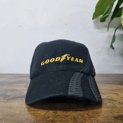 Vintage American Baseball Hat Snapback cap one size adjustable black Good year tyre