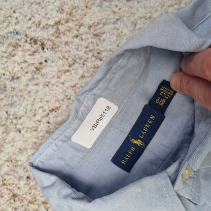 Ralph Lauren OXFORD SHIRT PLAIN  - Blue - Size 17.5