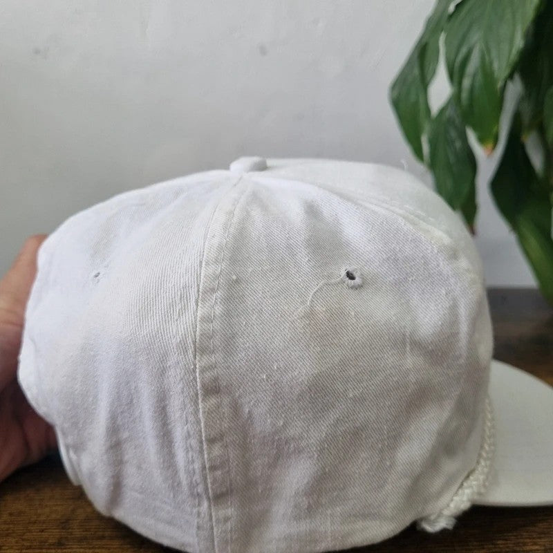 Vintage American Trucker Hat Snapback cap one size white mo state championship wrestling 90s