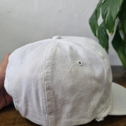 Vintage American Trucker Hat Snapback cap one size white mo state championship wrestling 90s
