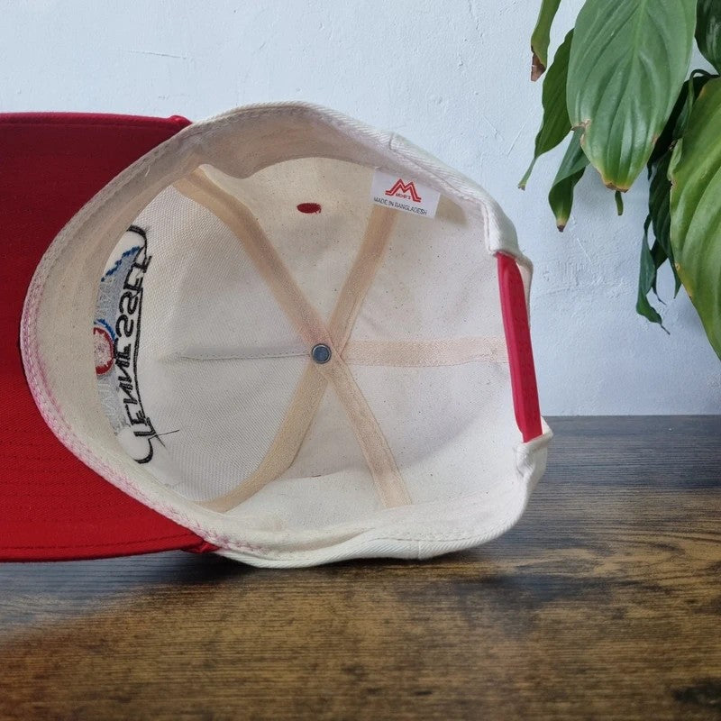 Vintage American Baseball Hat Snapback cap one size adjustable cream red tennessee