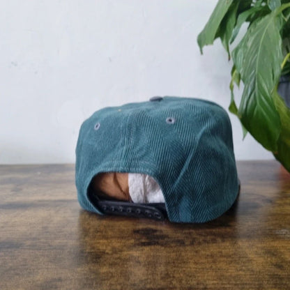 Vintage American Baseball Hat Snapback cap one size adjustable green grey Cow Eda lichtfield