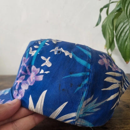 Vintage American Trucker Hat Snapback cap one size adjustable blue Hawaii hang loose