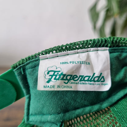 Vintage American Trucker Hat Snapback cap one size green Fitzgeralds casino