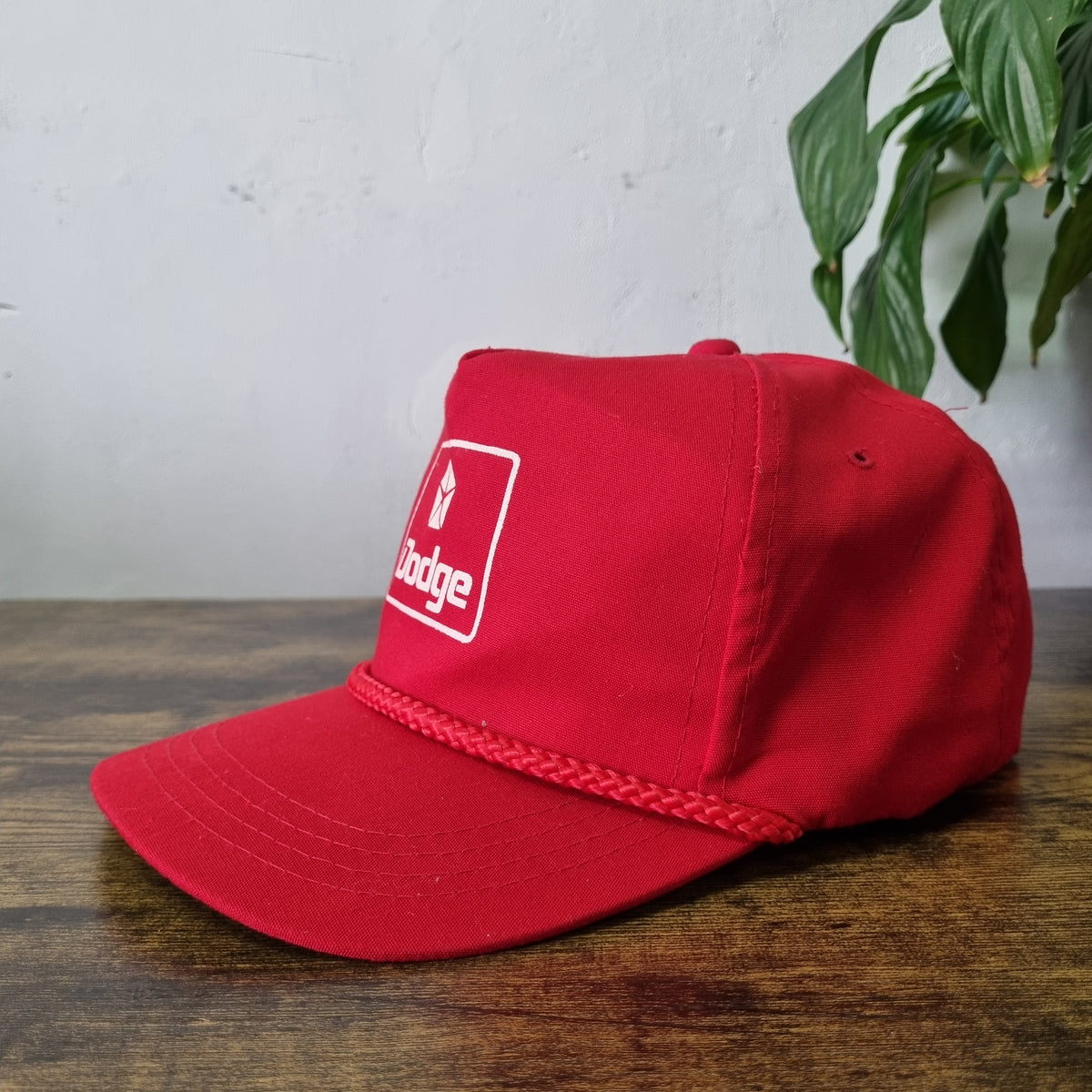 Vintage American Trucker Hat Snapback cap one size red Dodge Car