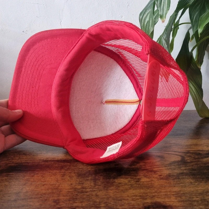 Vintage American Trucker Hat Snapback cap one size adjustable red reeds family reunion