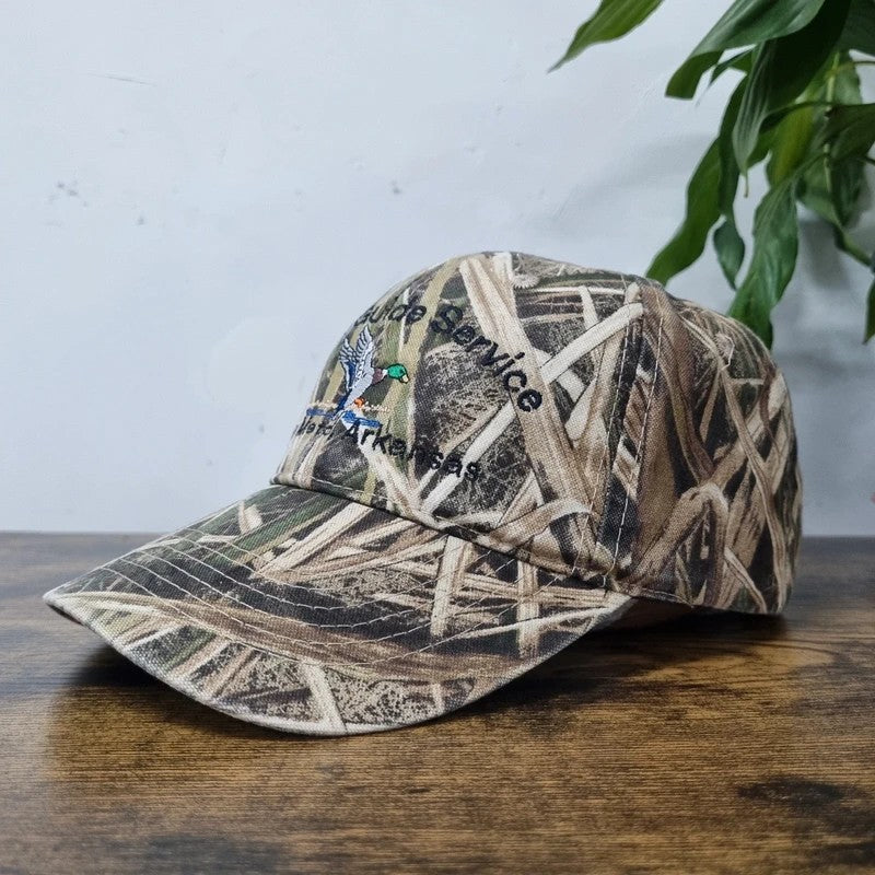 Vintage American Baseball Hat Snapback cap one size adjustable guide service Duck realtree camo