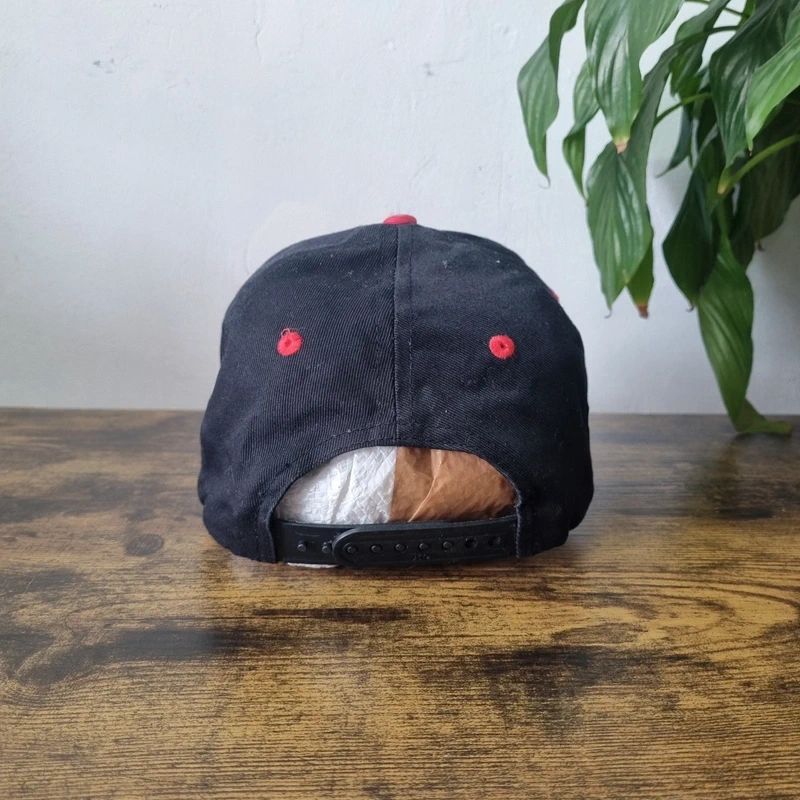 Vintage American Baseball Hat Snapback cap one size adjustable black red monarch paving company