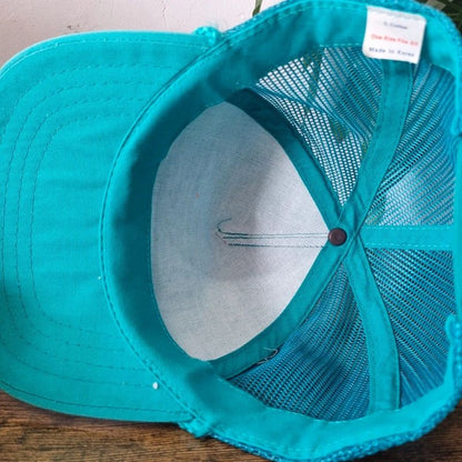 Vintage American Trucker Hat Snapback cap one size adjustable America green