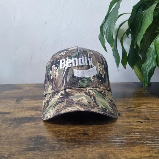 Vintage American Baseball Hat Snapback cap one size adjustable khaki green realtree camo Bendix