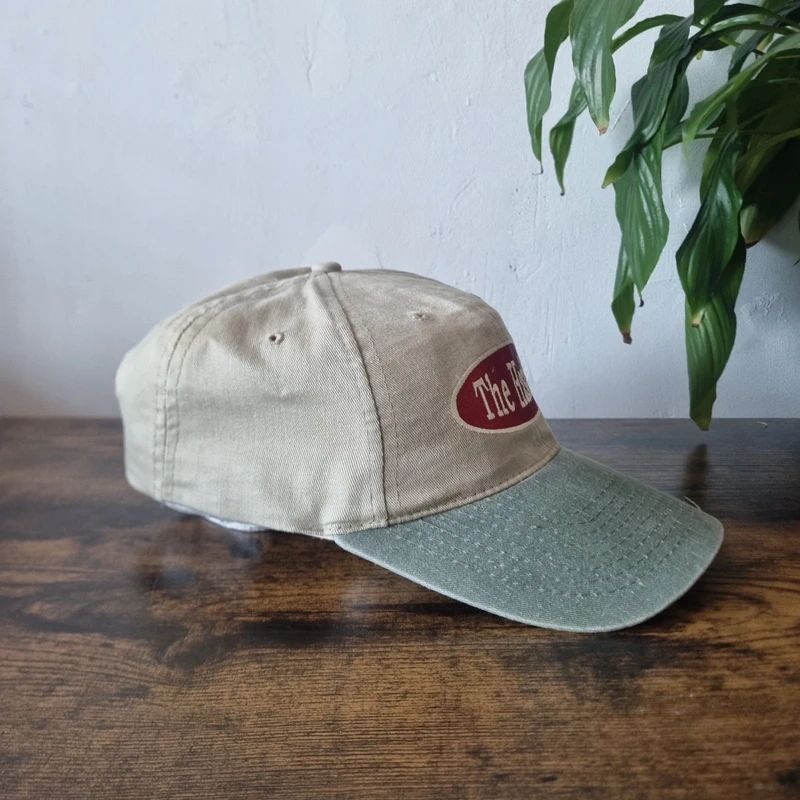 Vintage American baseball Hat Snapback cap one size adjustable the haskell faded khaki green