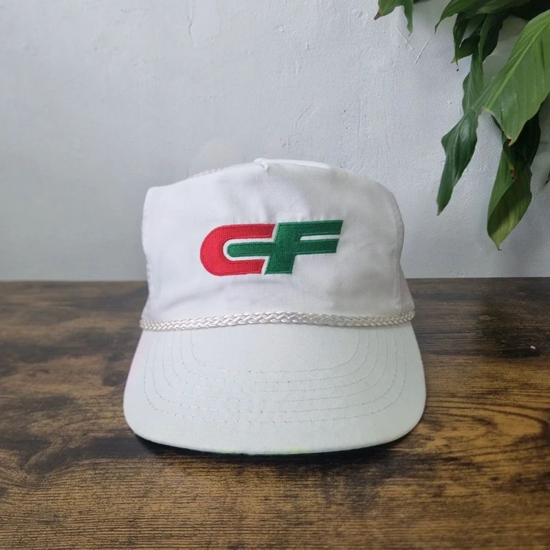 Vintage American Trucker Hat Snapback cap one size adjustable white CF Consolidated Freightways