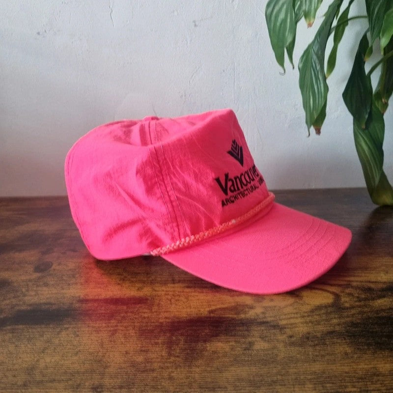Vintage American Trucker Hat Snapback cap one size adjustable neon pink Vancouver