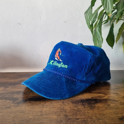 Vintage American Trucker Hat Snapback cap one size adjustable blue killington ski