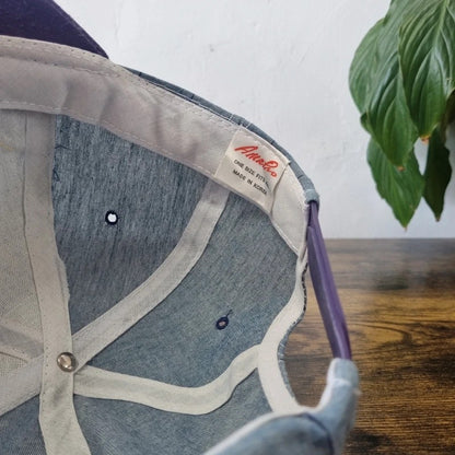 Vintage American Baseball Hat Snapback cap one size adjustable blue purple southwesternn