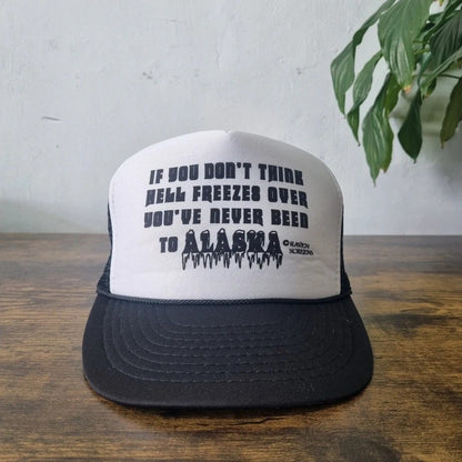 Vintage American Trucker Hat Snapback cap one size adjustable Alaska Novelty