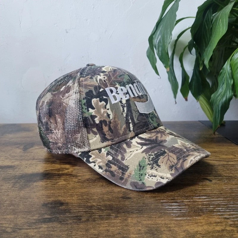 Vintage American Baseball Hat Snapback cap one size adjustable khaki green realtree camo Bendix