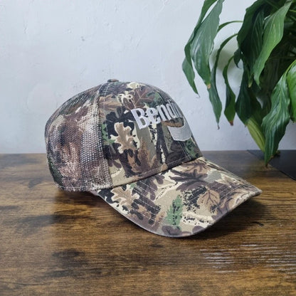 Vintage American Baseball Hat Snapback cap one size adjustable khaki green realtree camo Bendix