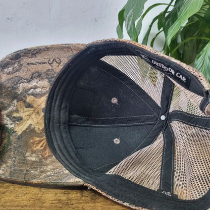 Vintage American Baseball Hat Snapback cap one size adjustable khaki brown Realtree sevenson