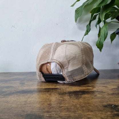 Vintage American Baseball Hat Snapback cap one size adjustable beige camo Chevrolet