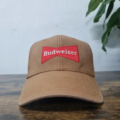 Vintage American Baseball Hat Snapback cap one size adjustable brown Budweiser