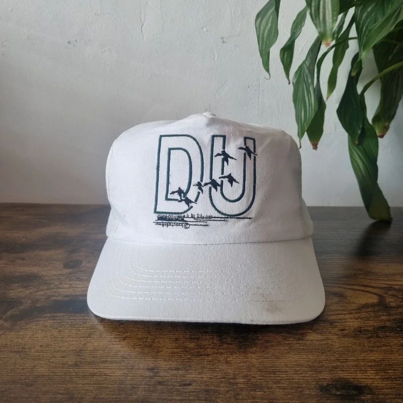 Vintage American Trucker Hat Snapback cap one size adjustable white Ducks Unlimited