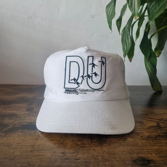 Vintage American Trucker Hat Snapback cap one size adjustable white Ducks Unlimited