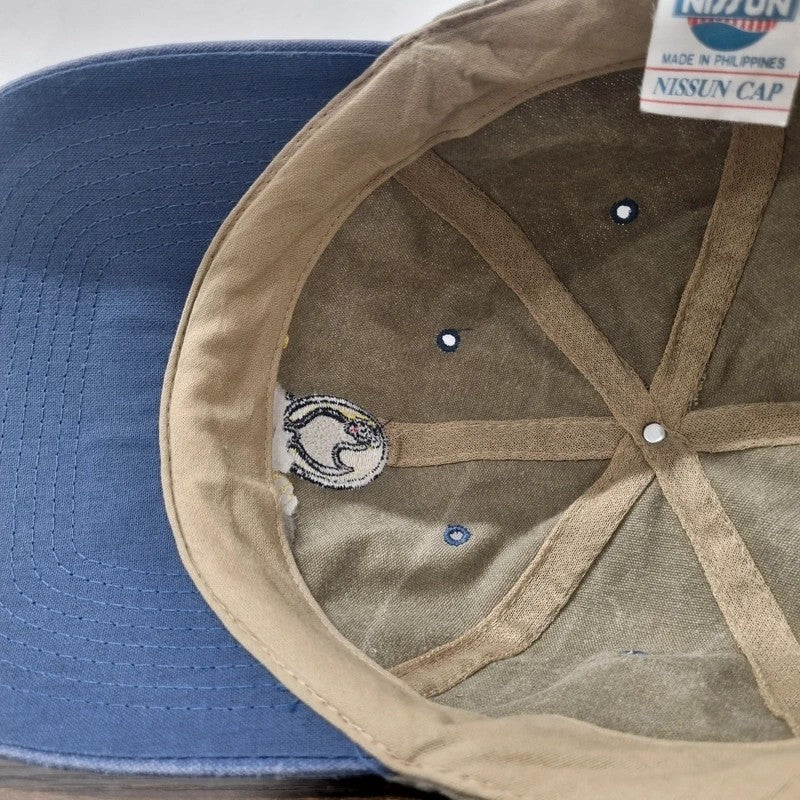 Vintage American Baseball Hat Snapback cap one size adjustable khaki blue breakbush chicken